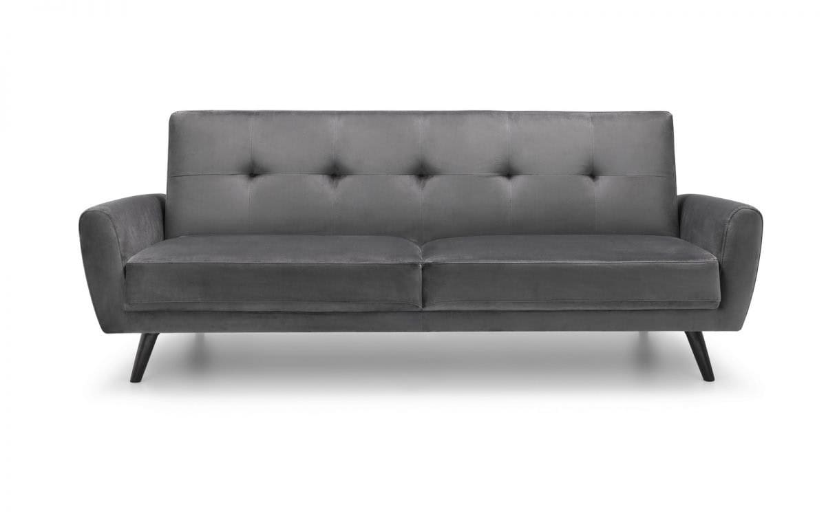 Reagan 3 Seater Sofa - Dark Grey Velvet | Buy Online | Beds.ie