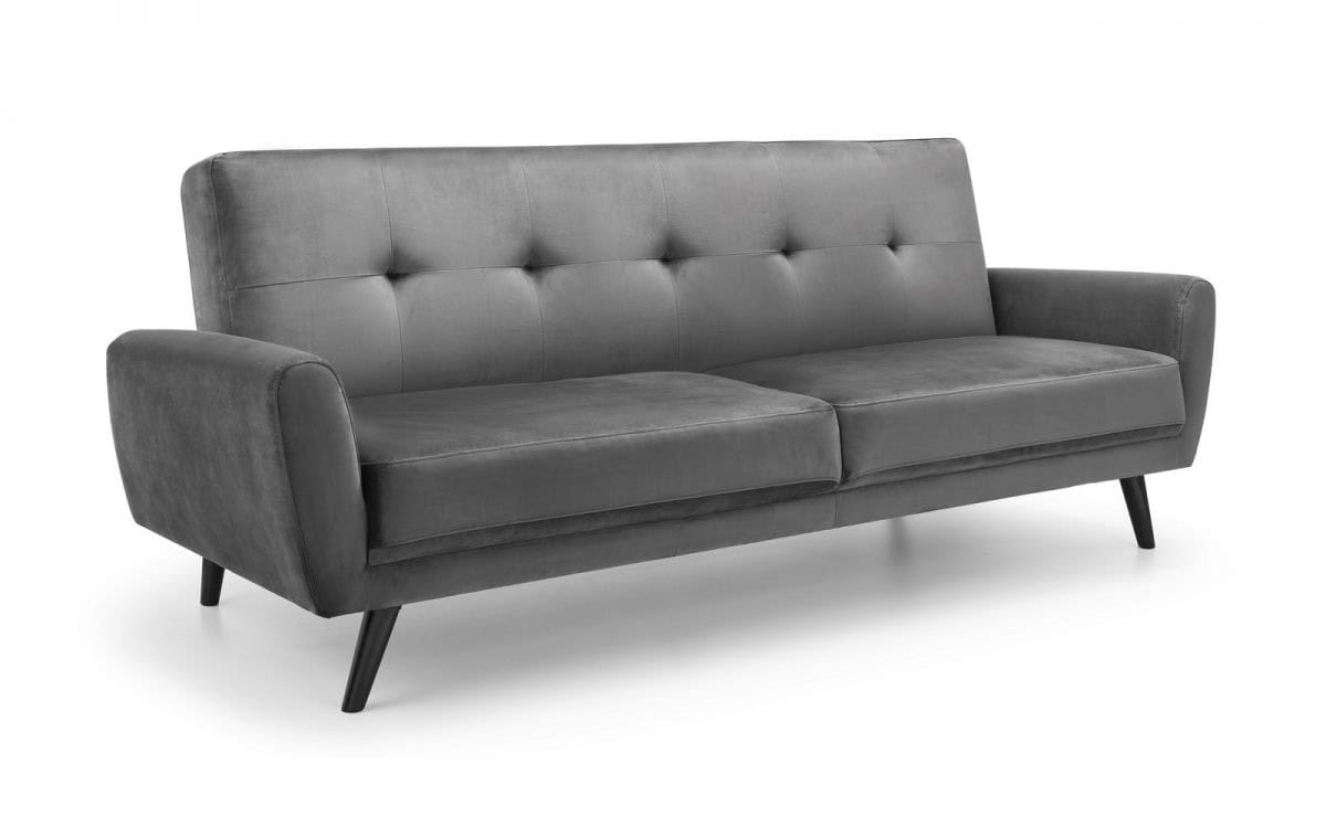Reagan 3 Seater Sofa - Dark Grey Velvet - Image 2