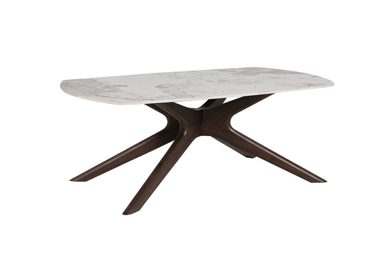 Ariya Coffee Table - Marble & Walnut | Buy Online | Beds.ie