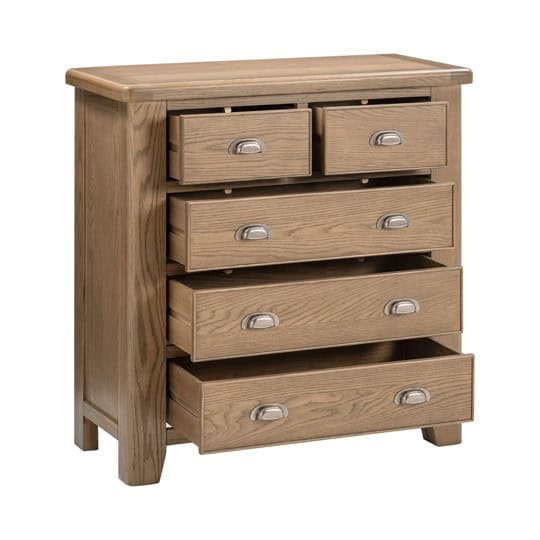 Chatsworth 2 Over 3 Chest - Oak - Image 2