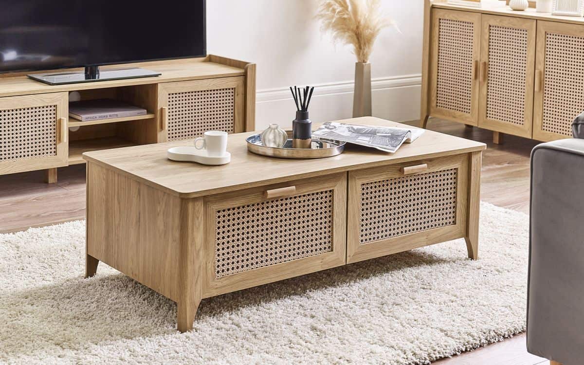 Sydenham 2 Drawer Coffee Table - Oak | Buy Online | Beds.ie