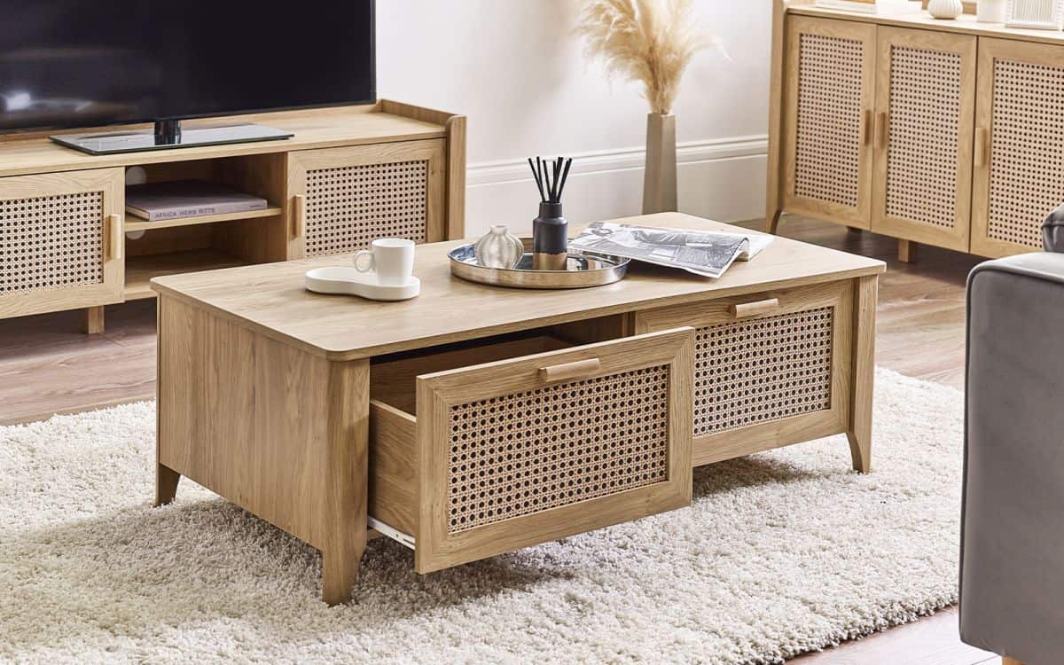 Sydenham 2 Drawer Coffee Table - Oak - Image 2