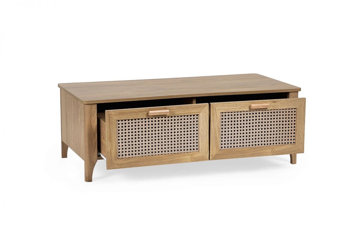 Sydenham 2 Drawer Coffee Table - Oak - Image 4