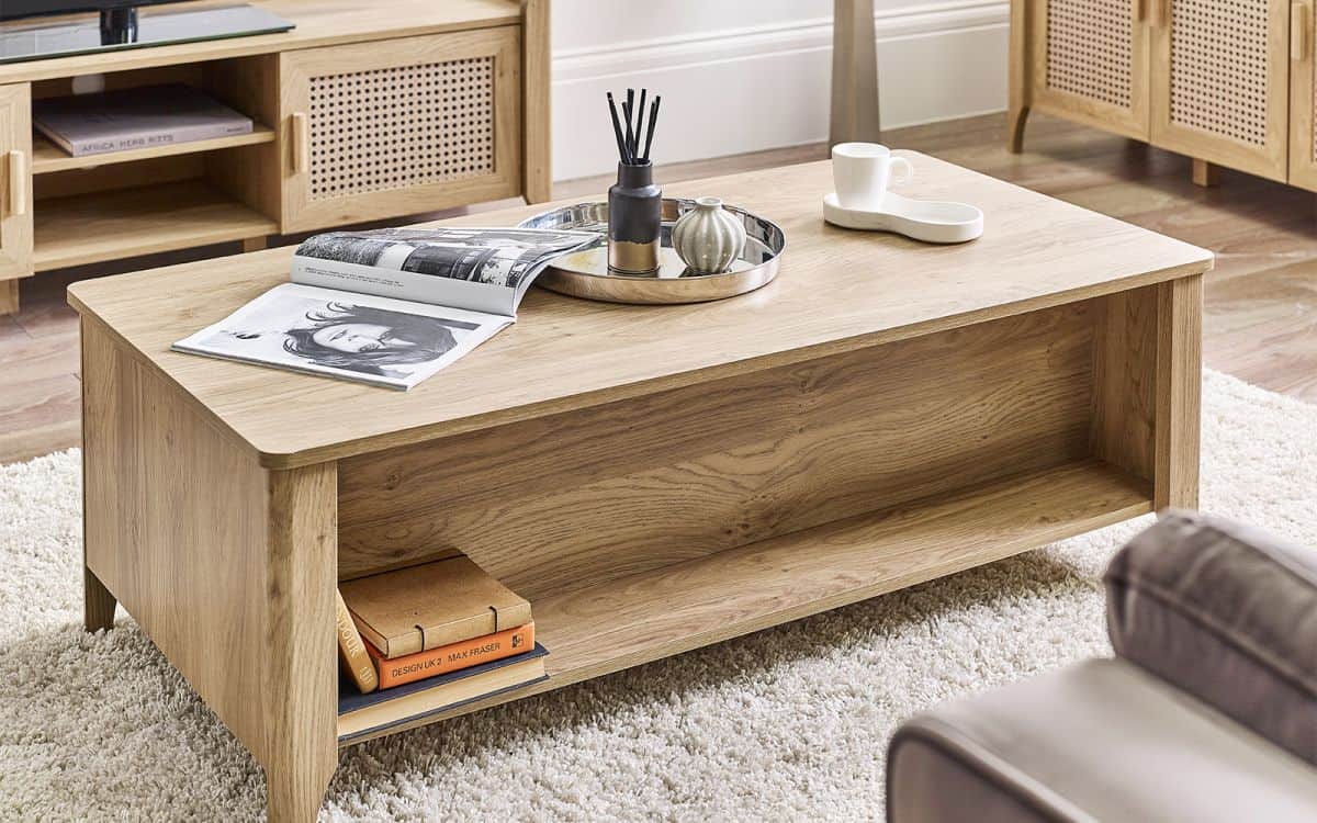 Sydenham 2 Drawer Coffee Table - Oak - Image 6