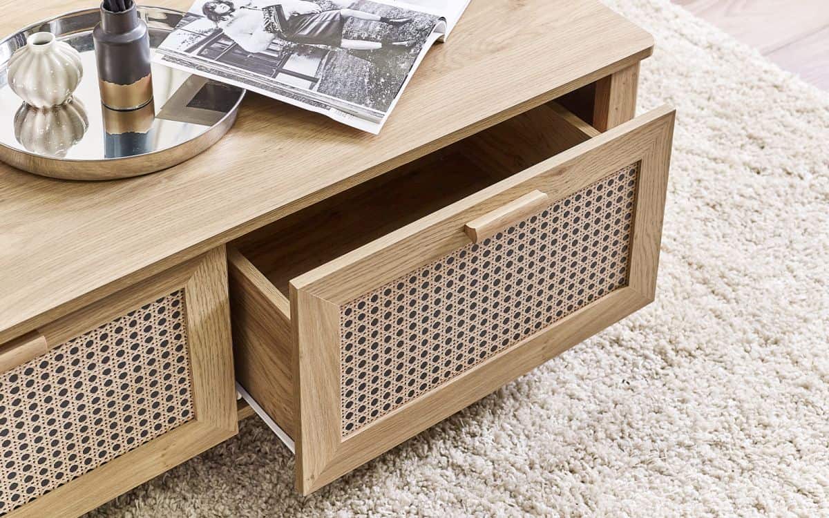 Sydenham 2 Drawer Coffee Table - Oak - Image 7