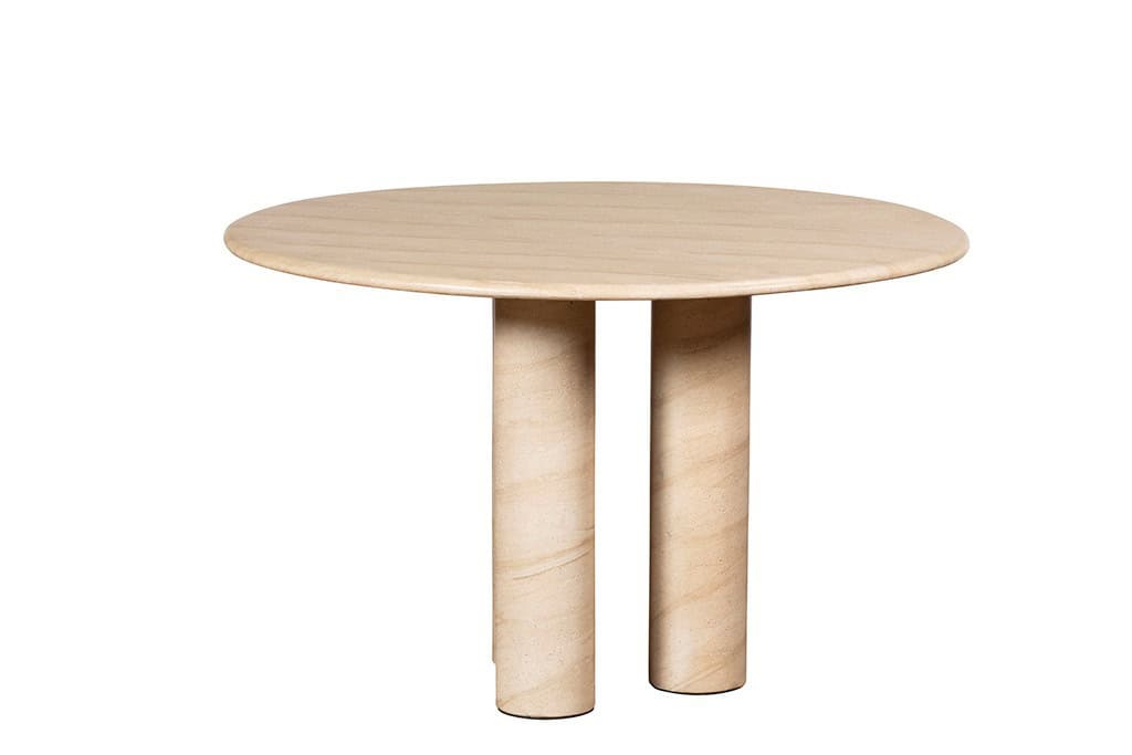 Baker Furniture Ida 120cm Round Dining Table - Faux Travertine - Image 3