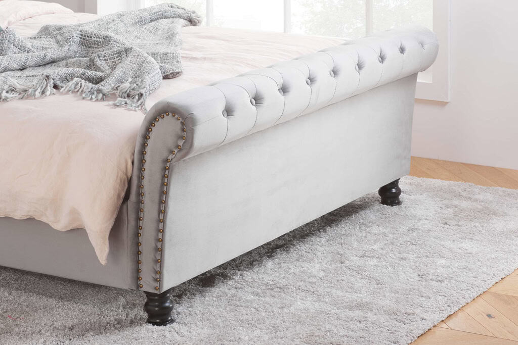 Opulence 5ft Bed - Grey Velvet - Image 4