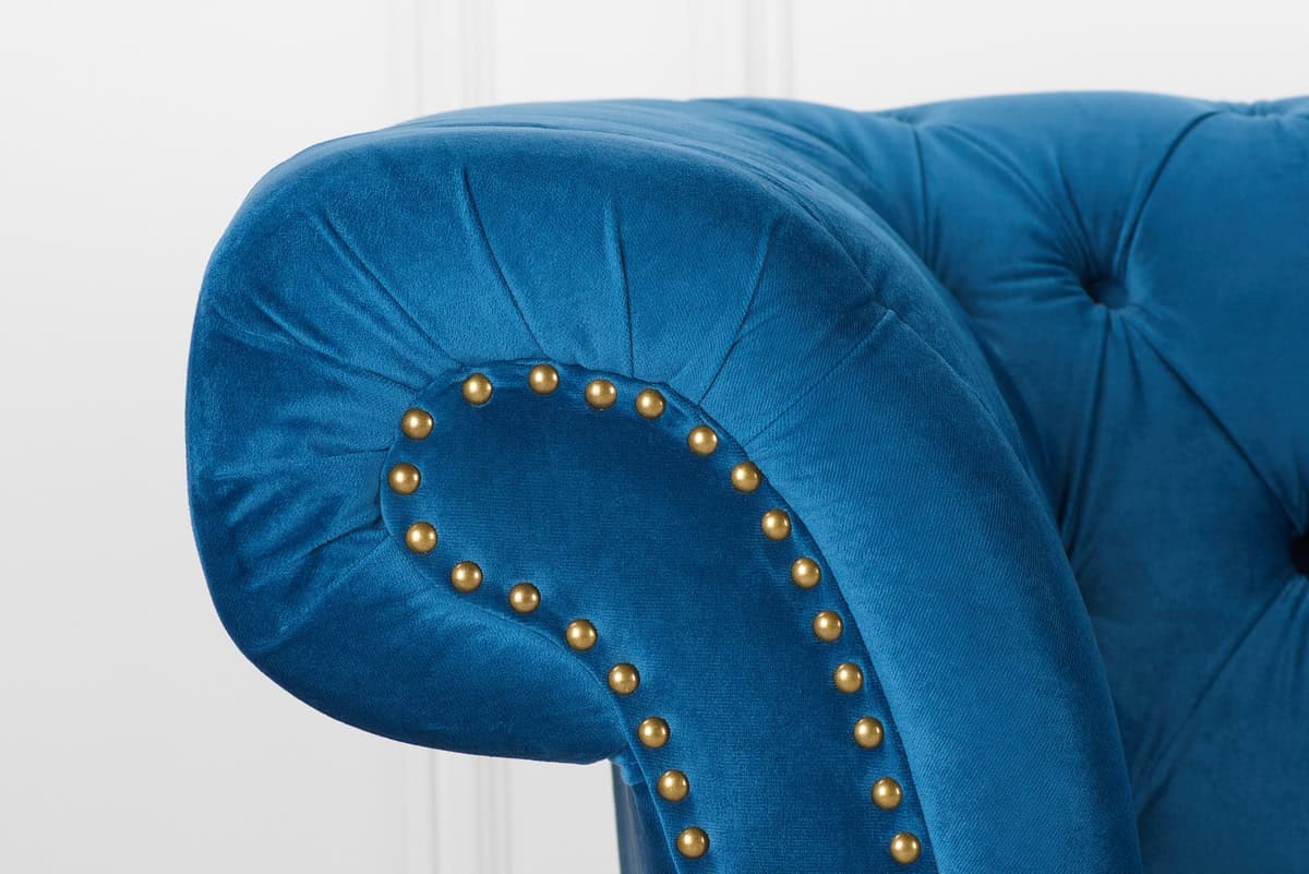 Chester Fabric 2 Seater Sofa - Midnight Blue - Image 5