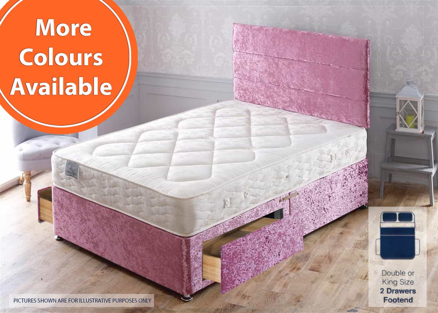 Apollo 5ft Adonis 2 Drawer Bed | Buy Online | Beds.ie