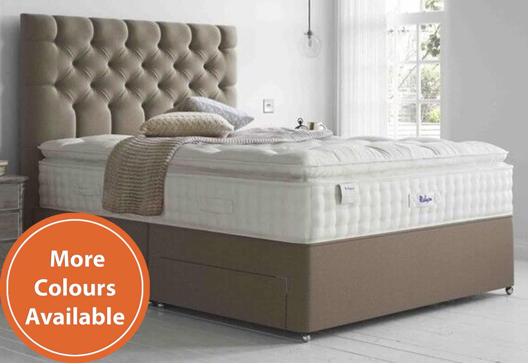Relyon 6ft Luxury Silk 4 Drawer Divan Bed Set - Image 5