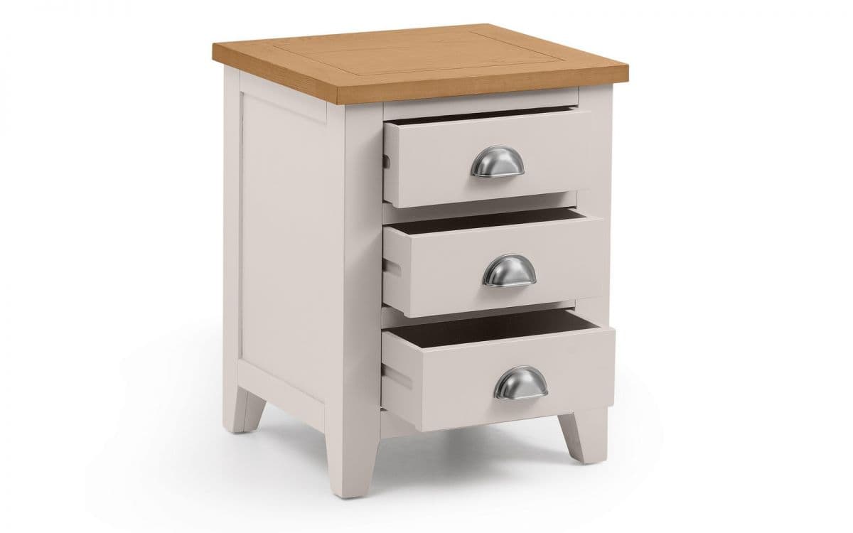 Hayley 3 Drawer  Bedside - Elephant Grey - Image 3