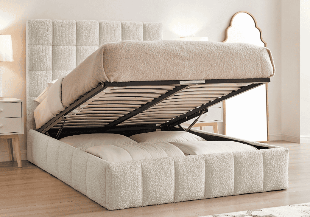 Limelight Starla Square 5ft Ottoman - Ivory | Buy Online | Beds.ie