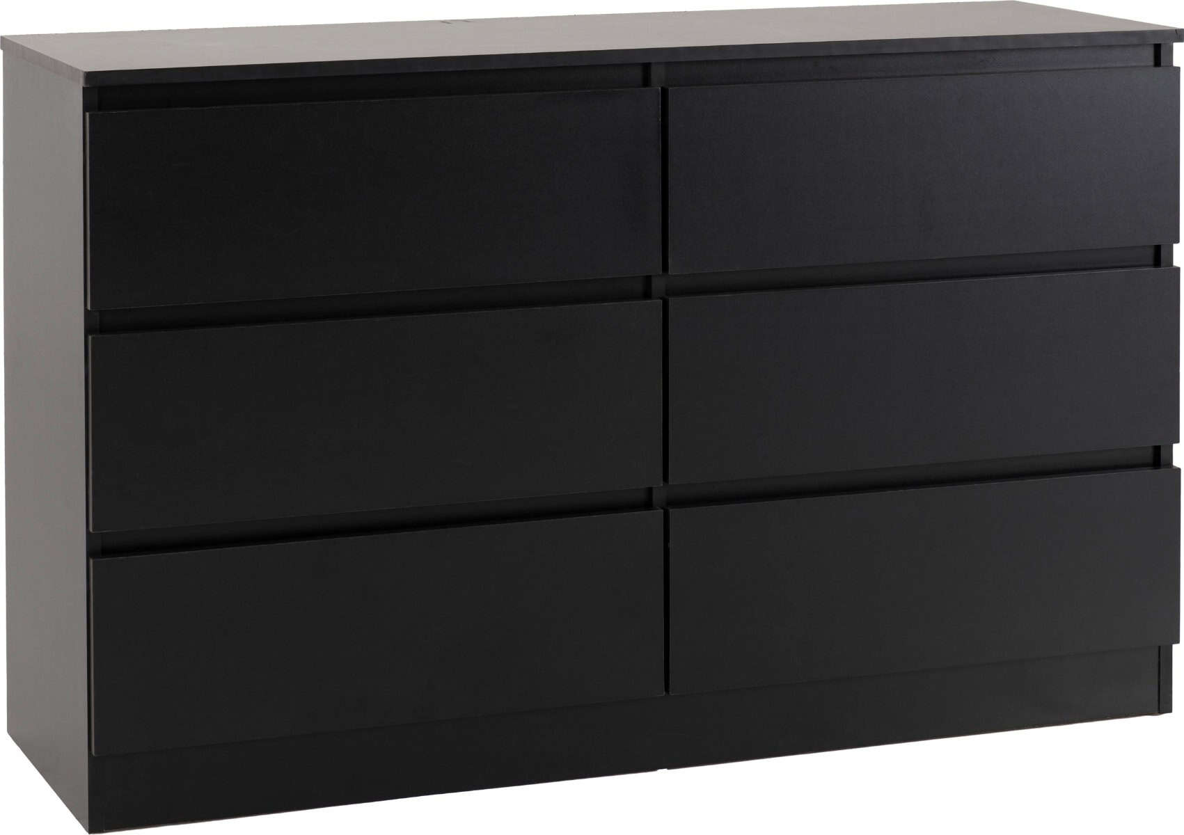 Nevada 6 Drawer Chest - Black Gloss | Buy Online | Beds.ie