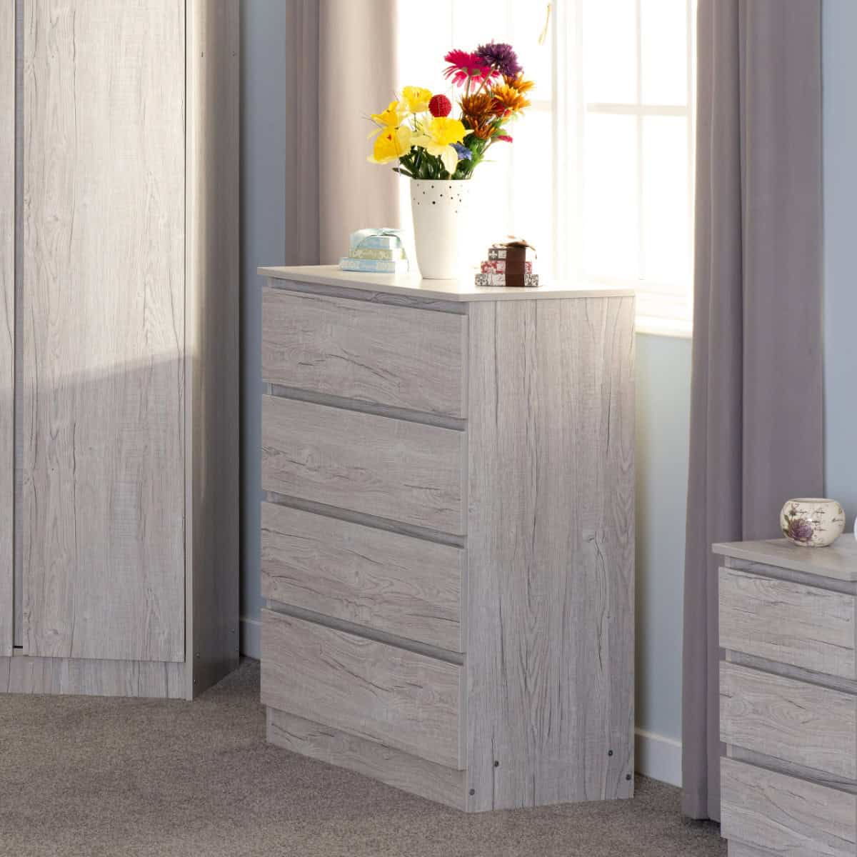 Malvern 4 Drawer Chest - Urban Snow - Image 6