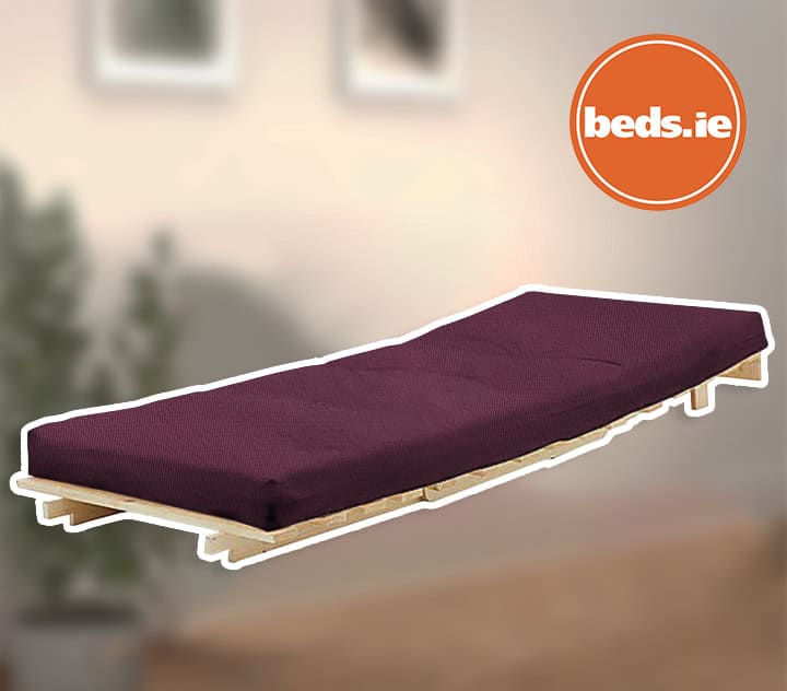 2ft6 Mito Futon Bed with Aubergine Mattress - Image 2