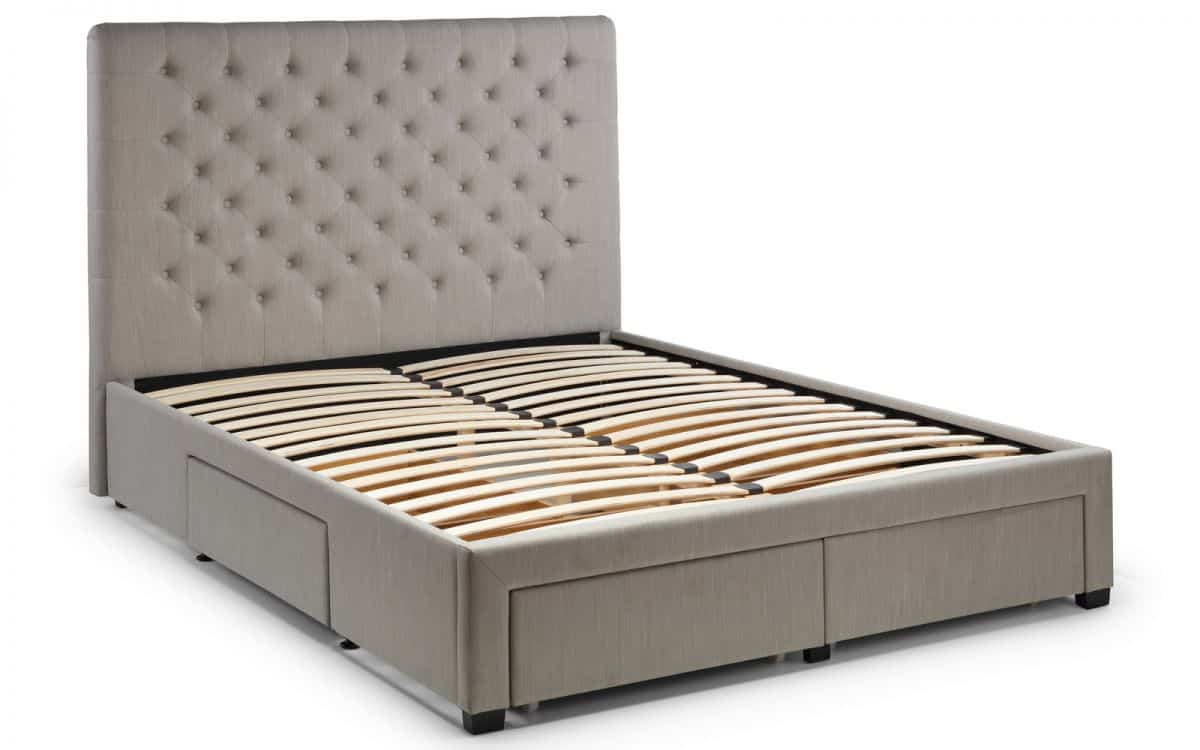 Winston 5ft 4 Drawer Bed - Grey Linen - Image 4