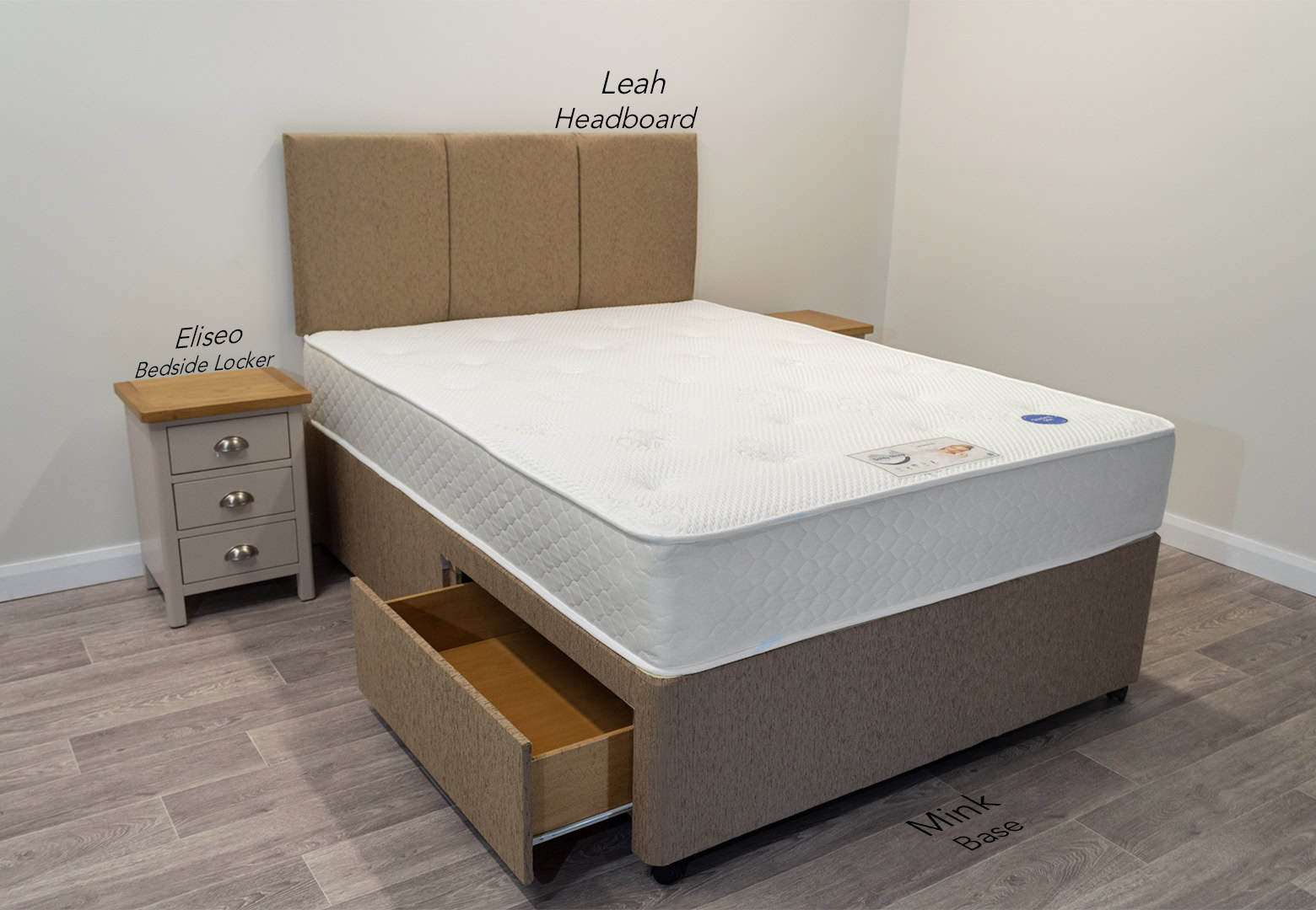 4ft6 Saturn Mattress with 2 FREE Drawers Base & Headboard - Image 2