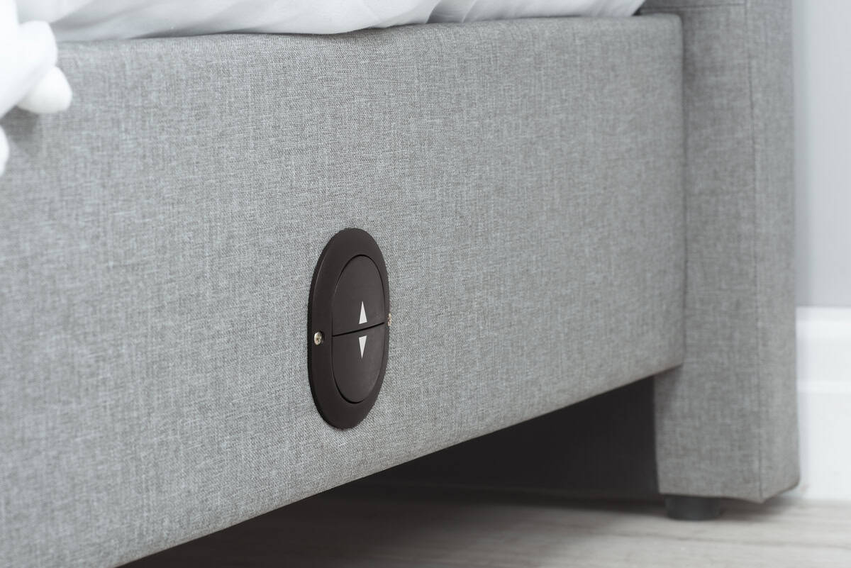 Plaza 5ft TV Bed - Grey Fabric - Image 5