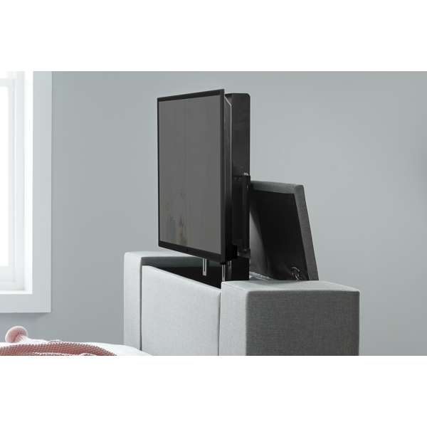 Plaza 5ft TV Bed - Grey Fabric - Image 6