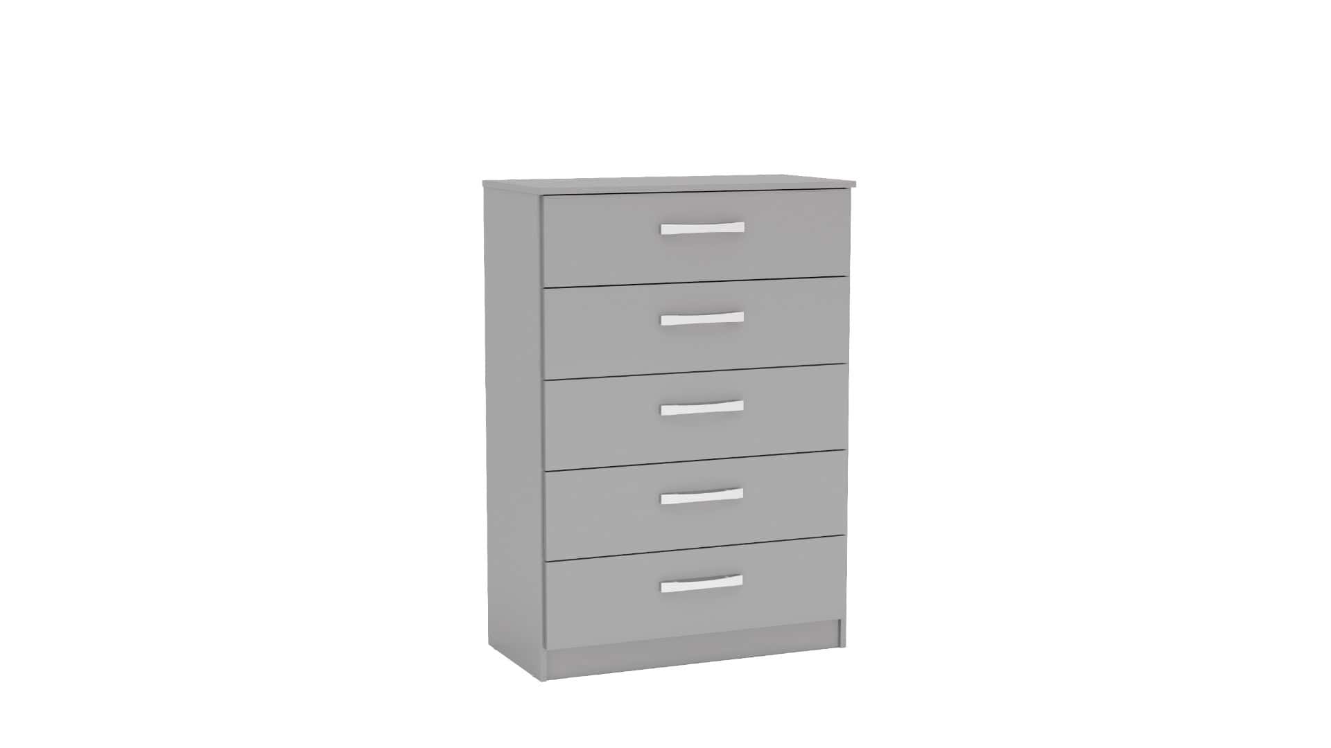 Lynx 5 Drawer Chest - Grey | Buy Online | Beds.ie