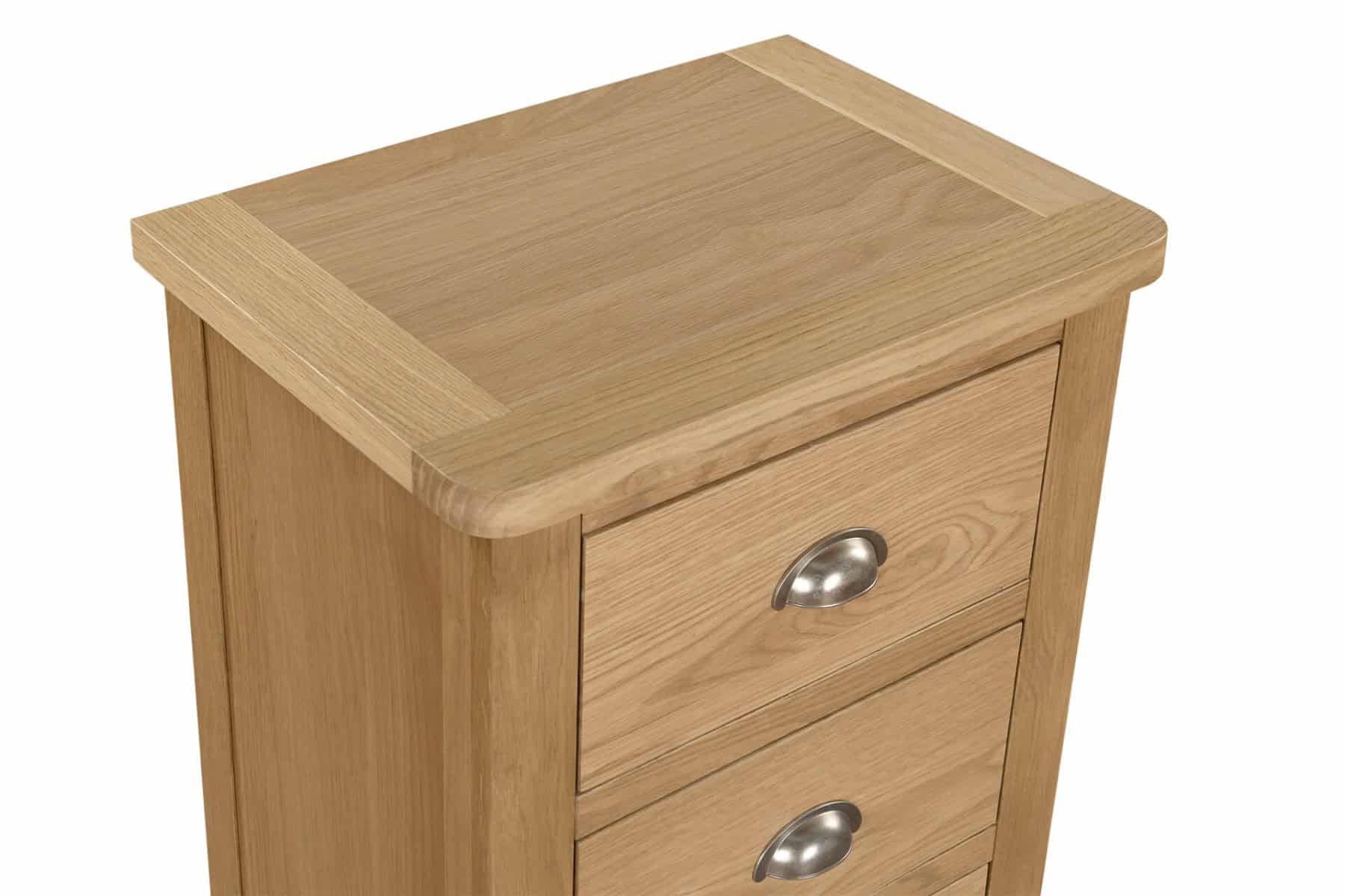 Marsden 5 Drawer Narrow Chest - Oak - Image 4