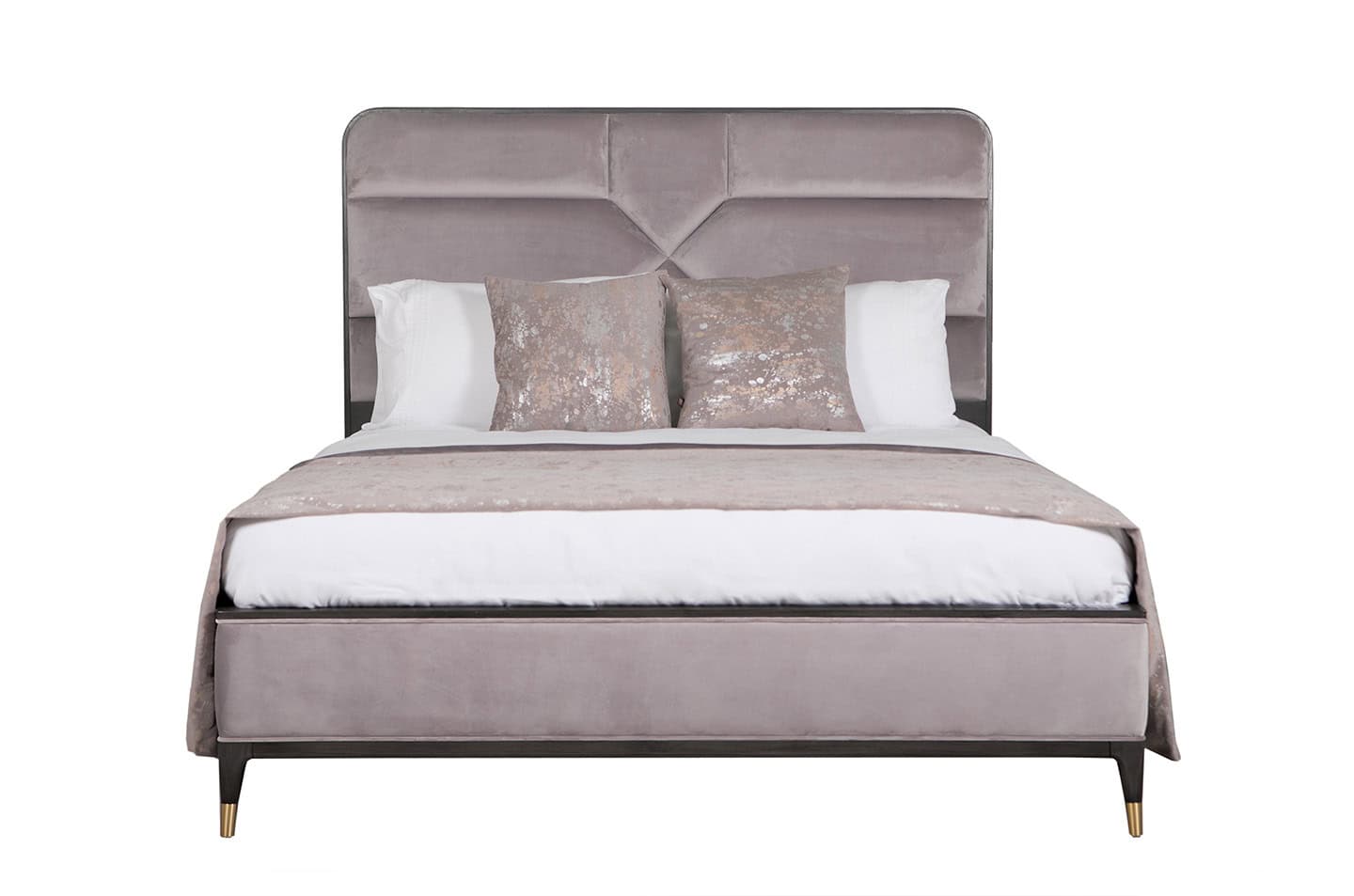 Diletta 5ft Bedframe - Ebony Ecru Velvet - Image 3