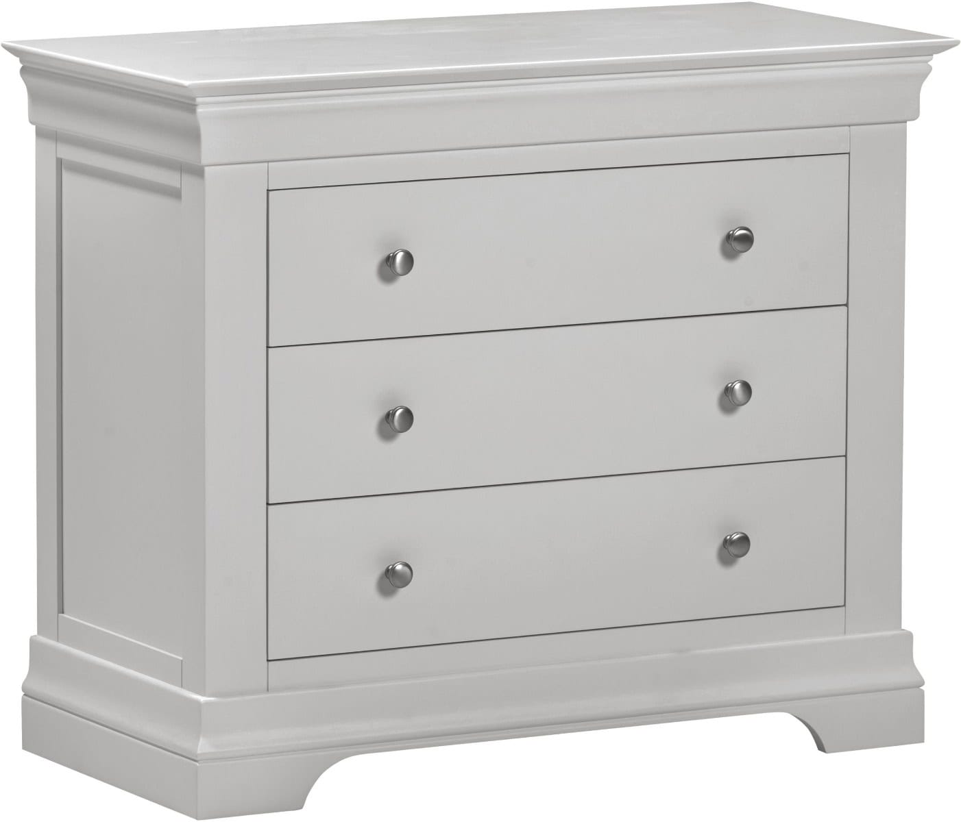 Bordeaux 3 Drawer Chest - Pebble Grey | Buy Online | Beds.ie