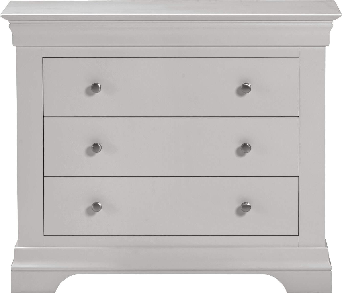 Bordeaux 3 Drawer Chest - Pebble Grey - Image 2