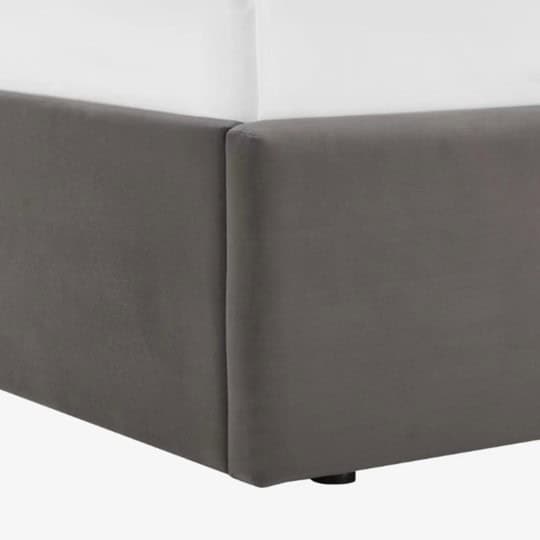 Lisa 5ft Upholstered Bedframe - Grey Velvet - Image 6