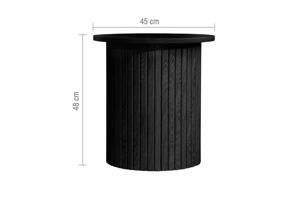 Axel Fluted Side Table - Black - Image 5