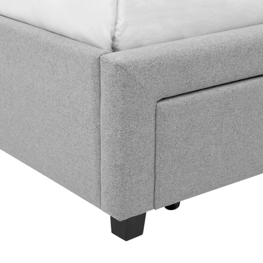 Hove 5ft Four Drawer Bedframe - Grey - Image 4