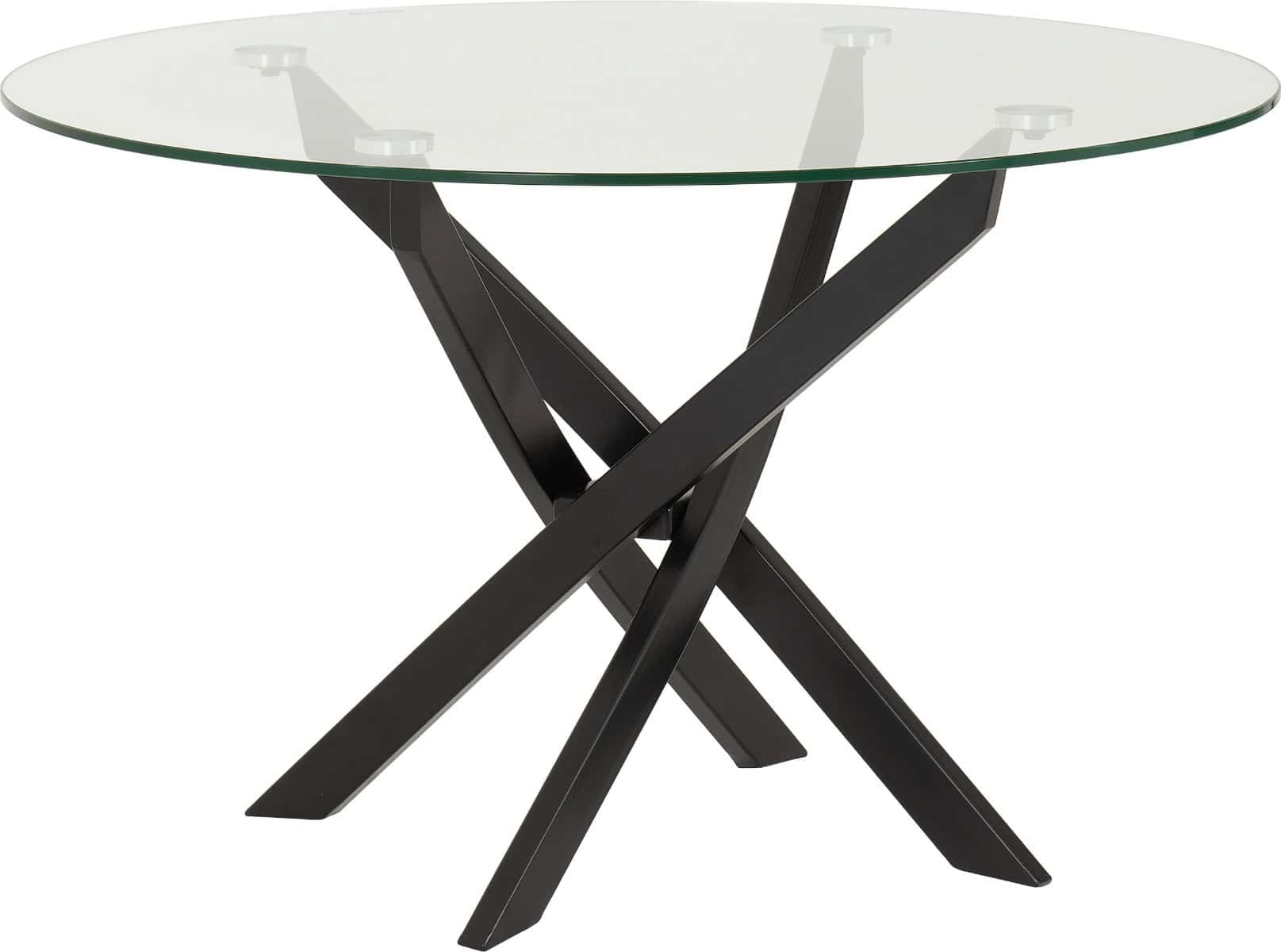 Sheldon Round Coffee Table - Glass/Black | Buy Online | Beds.ie