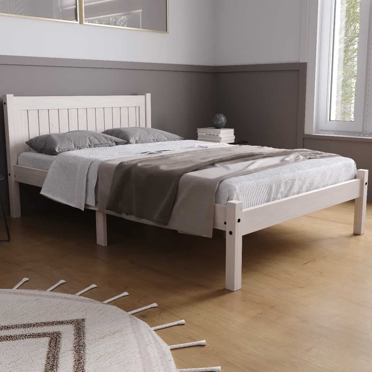 4ft Rio Bedframe - White Wash | Buy Online | Beds.ie