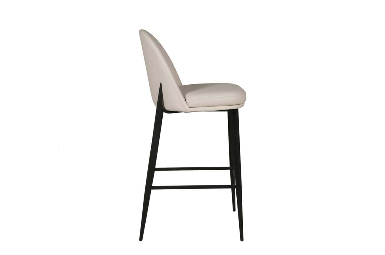 Valent Bar Chair - Taupe Leather - Image 3