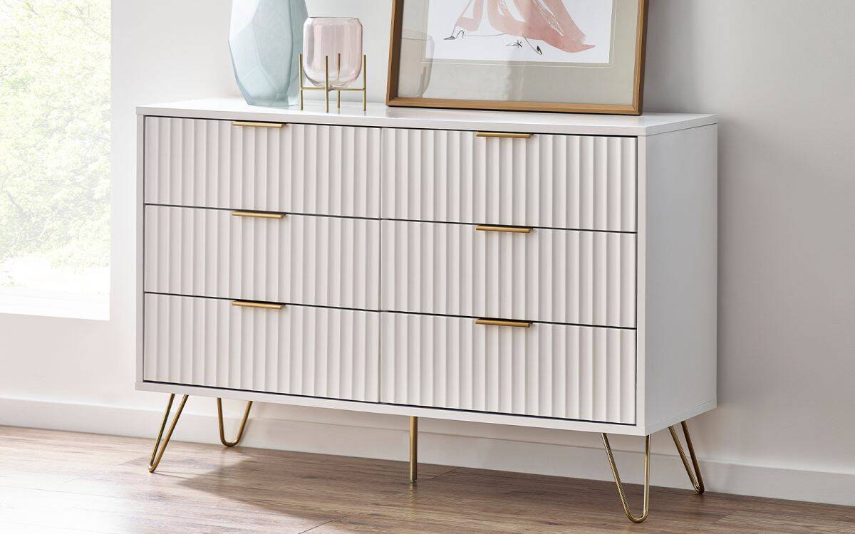 Murphy 5 Drawer Chest - Matte White | Buy Online | Beds.ie