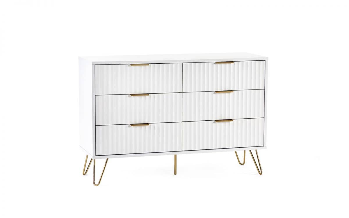 Murphy 5 Drawer Chest - Matte White - Image 2