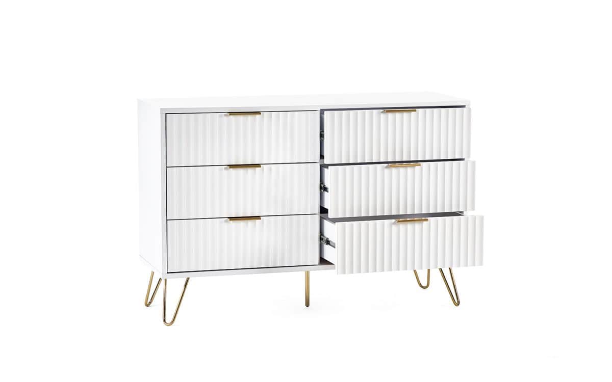 Murphy 5 Drawer Chest - Matte White - Image 3