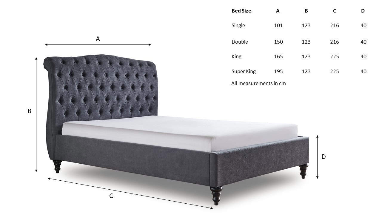 Limelight Rosa 4ft6 Bedframe - Dark Grey - Image 5