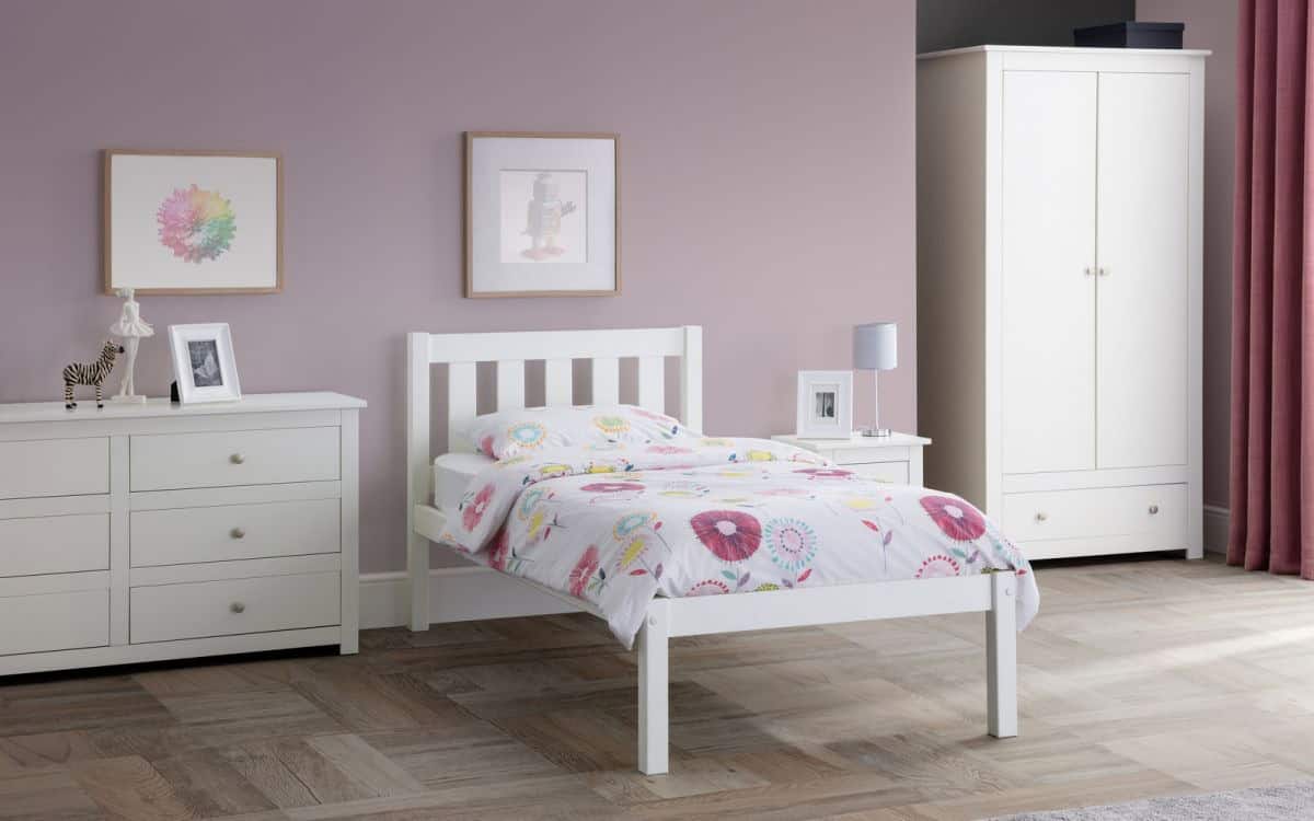 4ft6 Deluna Bedframe - Surf White - Image 7