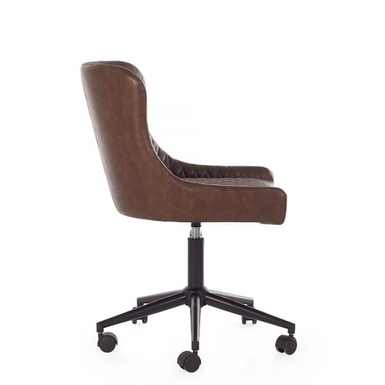 Watson Office Chair - Brown Faux Leather - Image 9