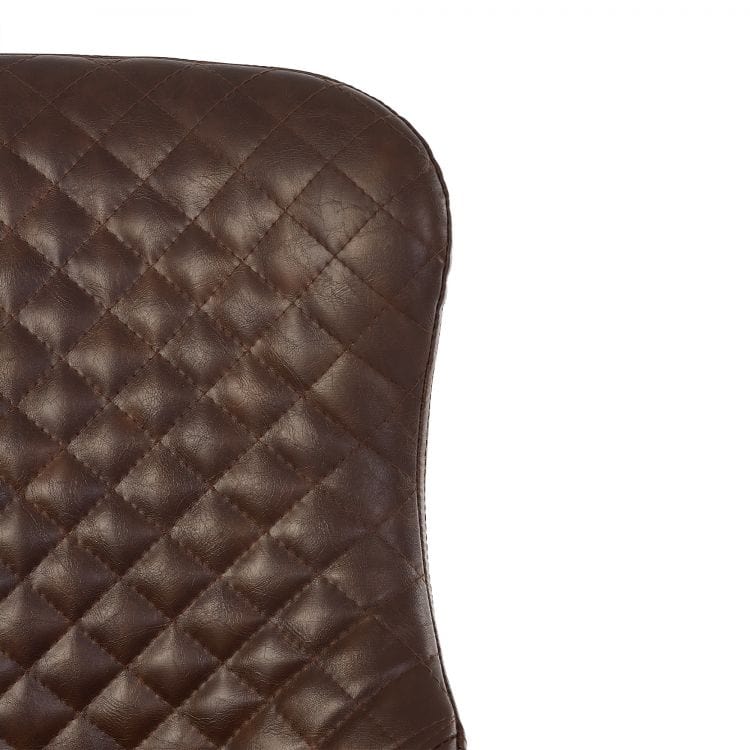 Watson Office Chair - Brown Faux Leather - Image 10