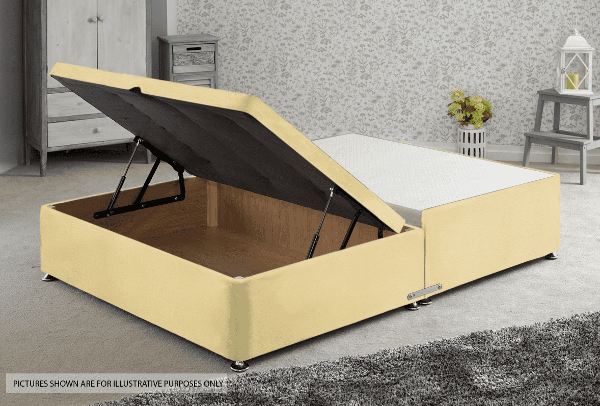 Apollo 6ft Velvet Cream Jumbo Ottoman Base | Buy Online | Beds.ie