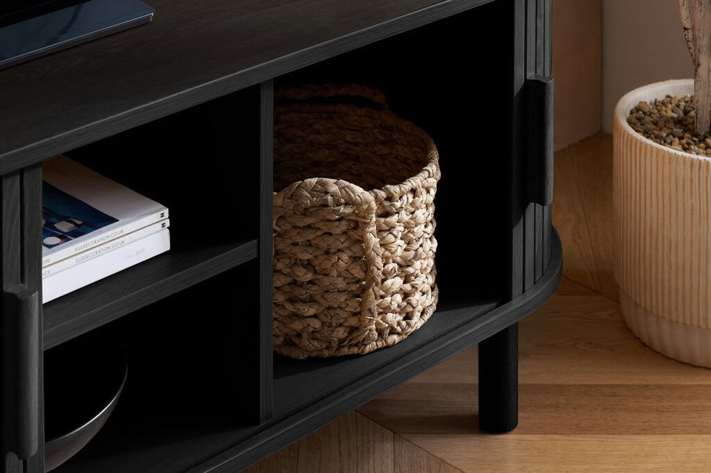 Axel Fluted TV Unit - Black - Image 6