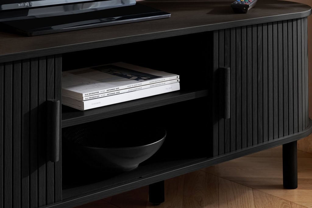 Axel Fluted TV Unit - Black - Image 7