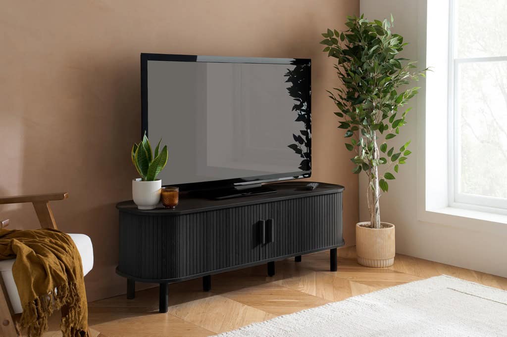 Axel Fluted TV Unit - Black - Image 10