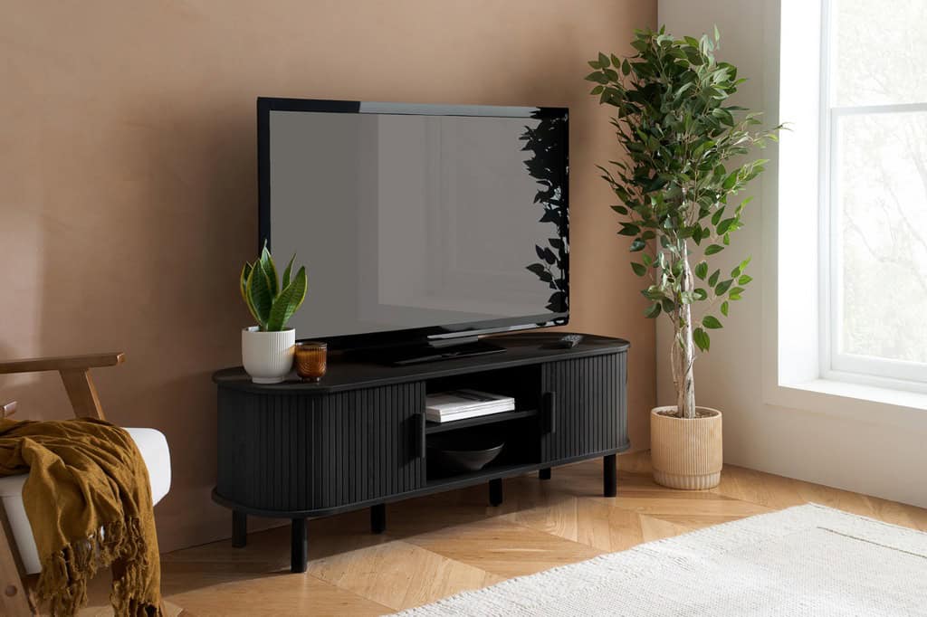 Axel Fluted TV Unit - Black - Image 11