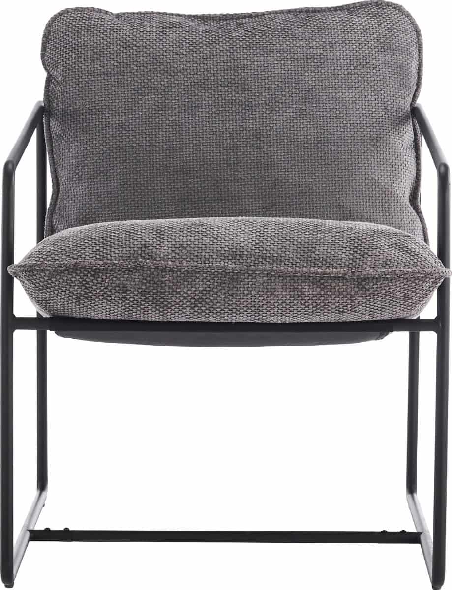 Tivoli Occasional Chair - Black Metal/Grey Fabric - Image 4