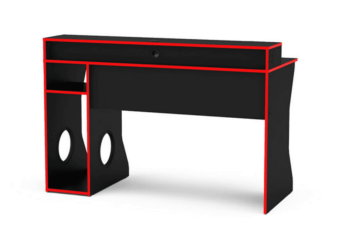 Enzo Gaming Computer Desk - Black & Red - Image 4