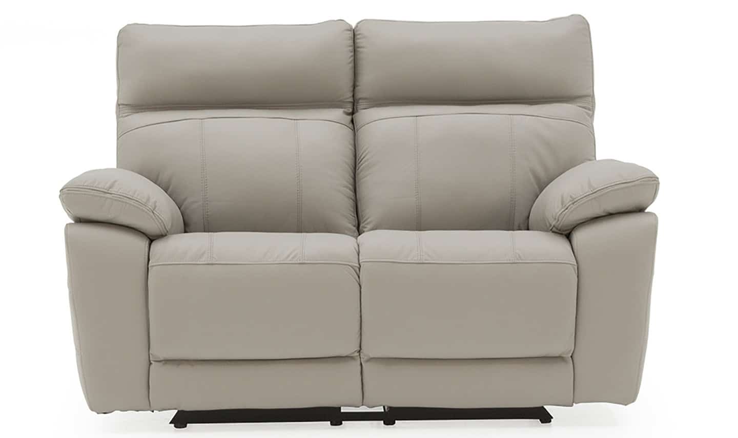 Positano 2 Seater Electric Reclining Sofa - Light Grey Leather | Buy Online | Beds.ie