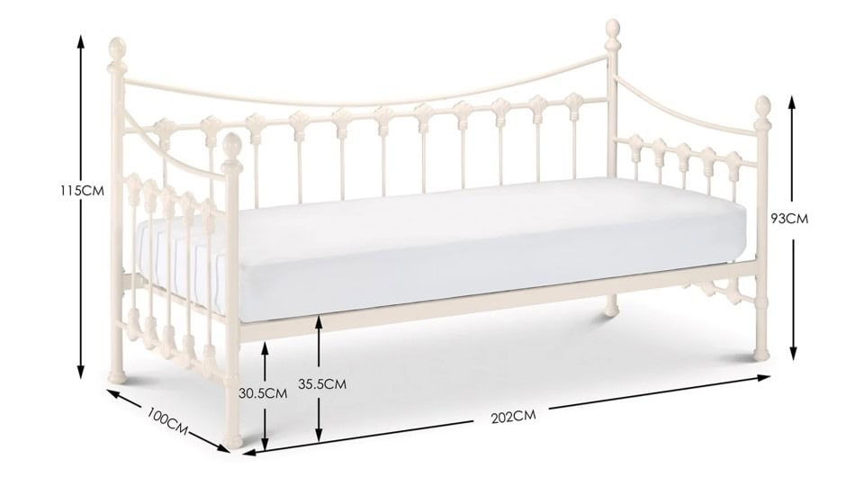 3ft Louis Day Bed - Eggshell White - Image 4